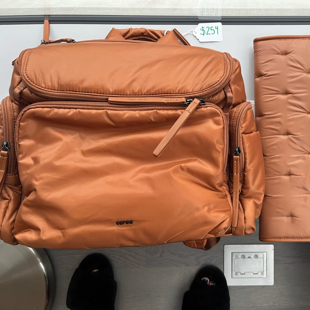 Caraa Baby Bag Nylon Medium and Changing Pad in Clay